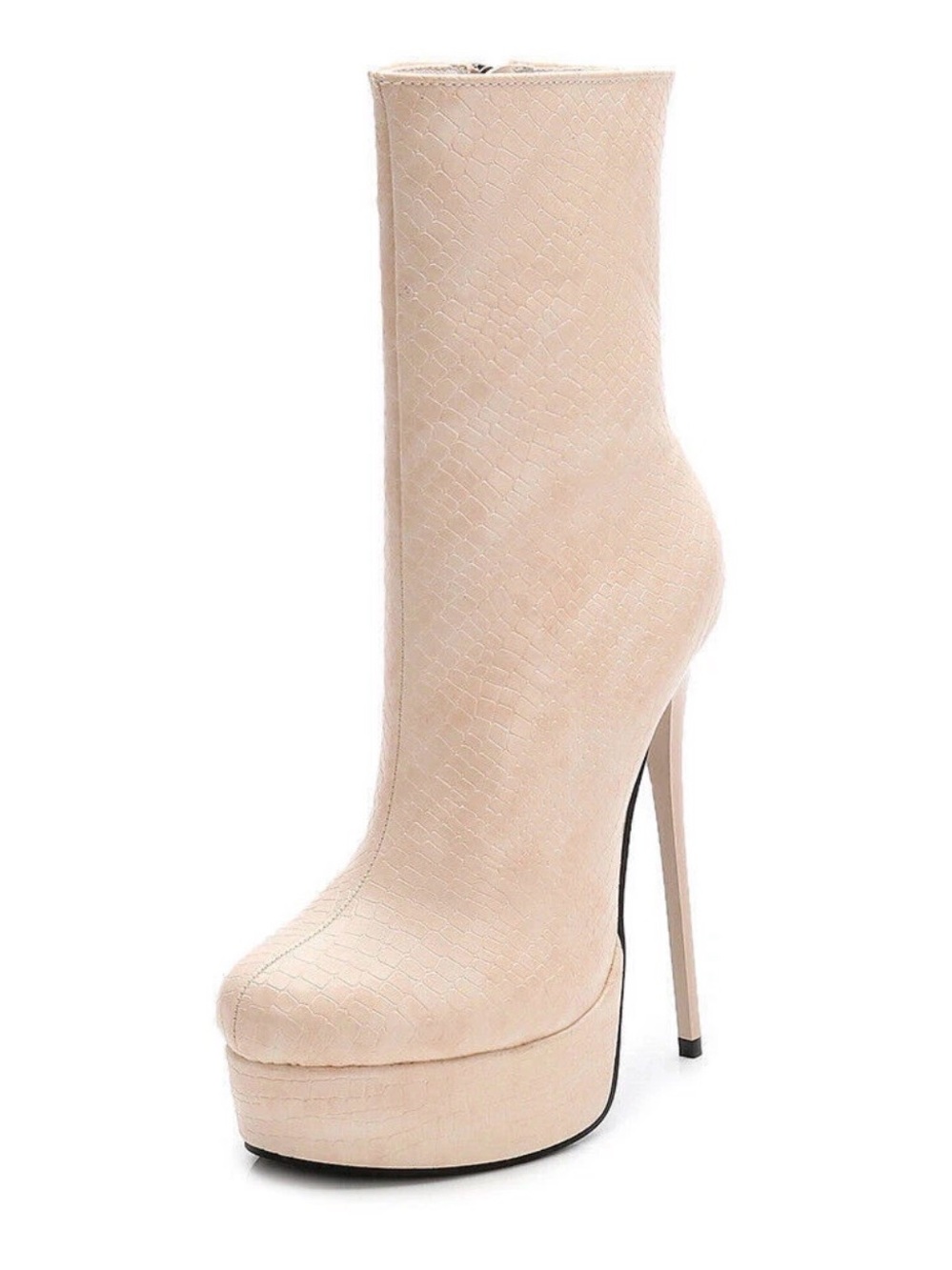 Women's Ankle Boots 15 cm Sexy Elegant Stone Pattern Pointed Stiletto Heel